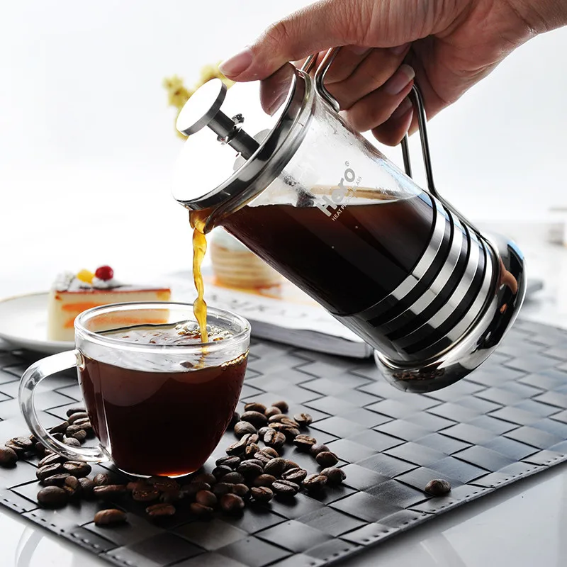 New Stainless Steel Pressure Coffee Pot Glass Tea Coffee Tea With Filter Kettle Creative Drinkware
New Stainless Steel Pressure Coffee Pot Glass Tea Coffee Tea With Filter Kettle Creative Drinkware