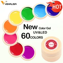 Venalisa цветной гель-краска УФ-гель для ногтей отмачиваемый лак для ногтей led Лак для ногтей 180 цветов блестящая Радужная краска Гель-лак для но...(China)