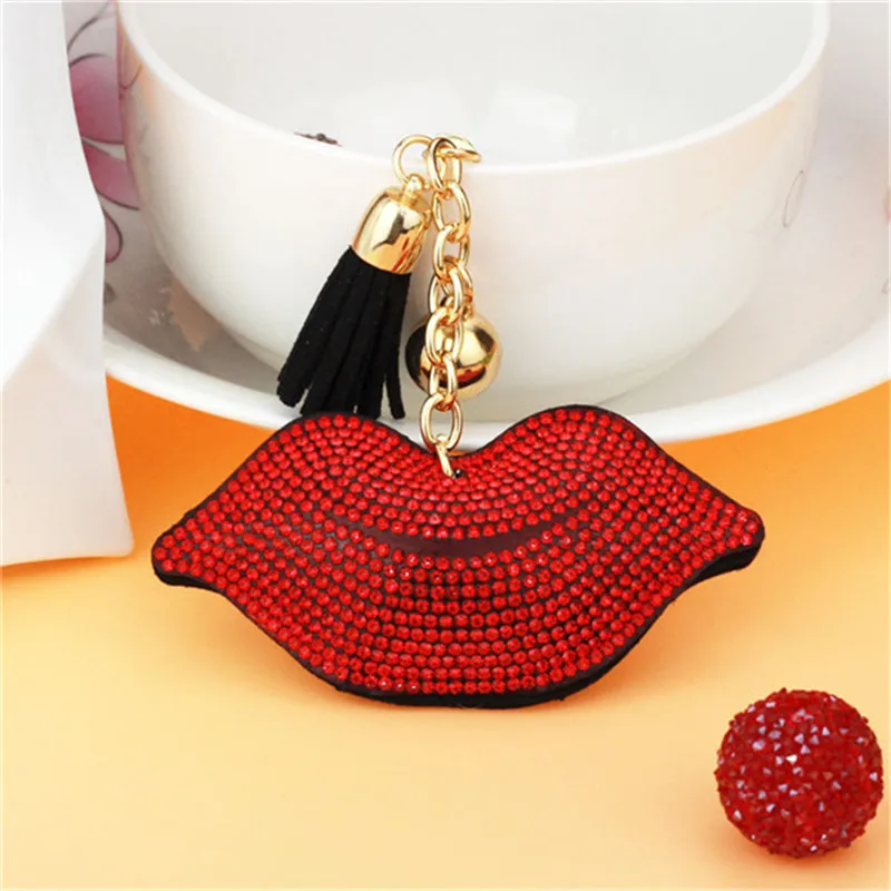 Crystal Leather Lip Keychain Leather Tassel Pendant Valentine's Day Gifts Couple Key Chain Key Ring Hang Bag Charms Pendant TZ41
Crystal Leather Lip Keychain Leather Tassel Pendant Valentine's Day Gifts Couple Key Chain Key Ring Hang Bag Charms Pendant TZ41