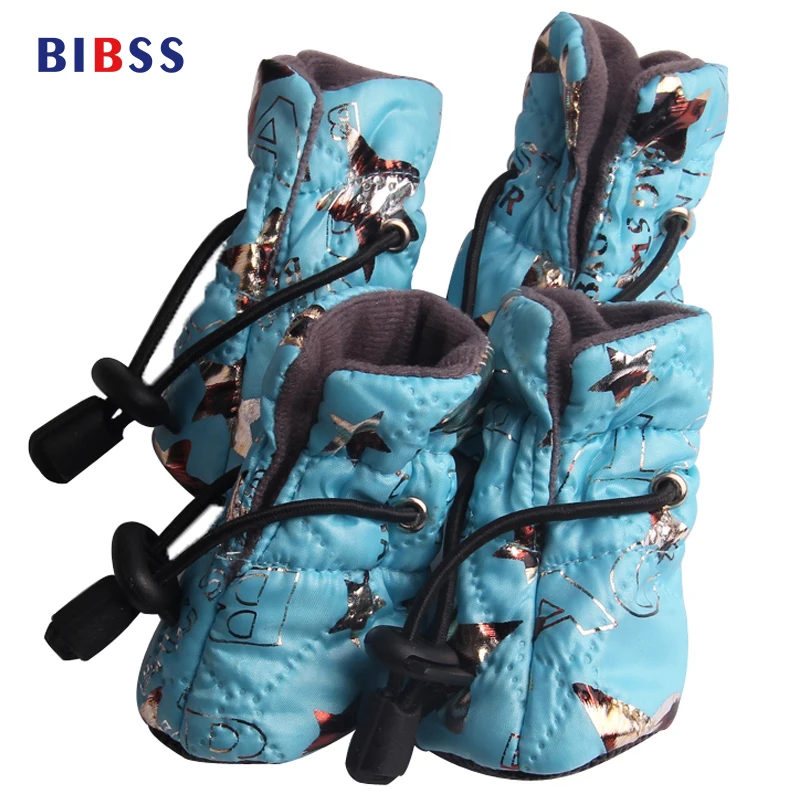 Image Winter Anti Slip Rain Shoes For Small Lagre Dogs Toy Terrier Chihuahua Outdoor Waterproof Soft Cotton Pet Dog Puppy Cat Socks