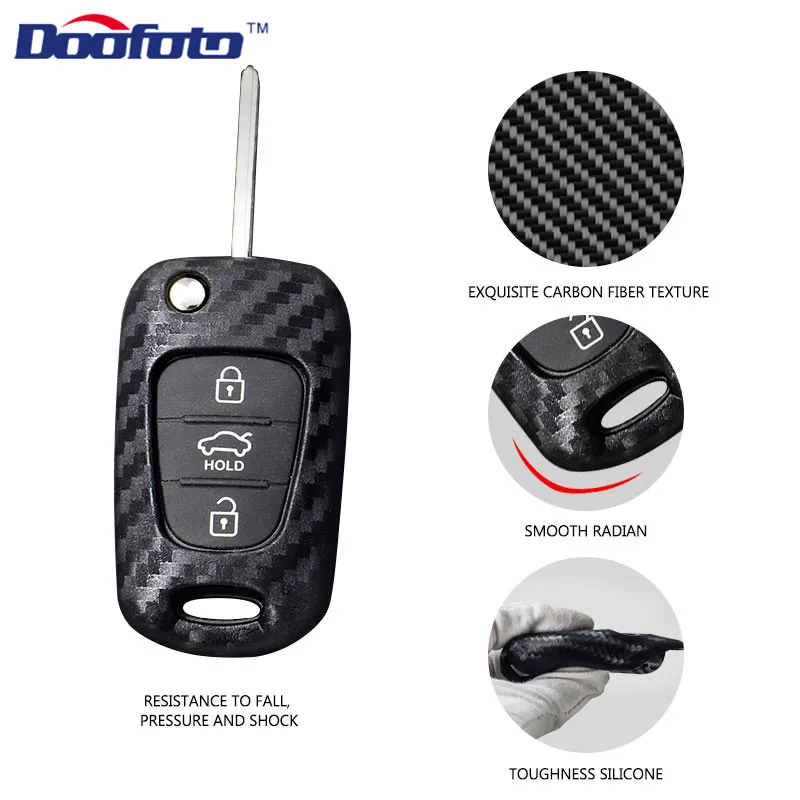 Carbon fiber key cover for HYUNDAI (2)