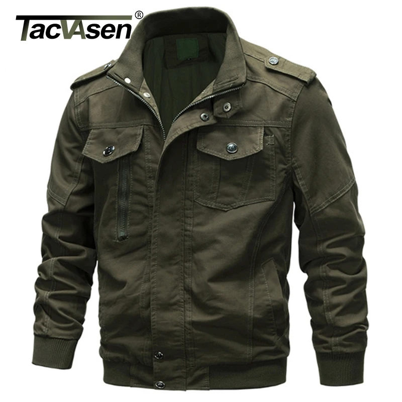 TACVASEN Tactical Cargo Jackets Men Autumn Solid Cotton Casual Jacket Military Army Bomber Pilot Jackets and Coats Plus Size 6XL
TACVASEN Tactical Cargo Jackets Men Autumn Solid Cotton Casual Jacket Military Army Bomber Pilot Jackets and Coats Plus Size 6XL