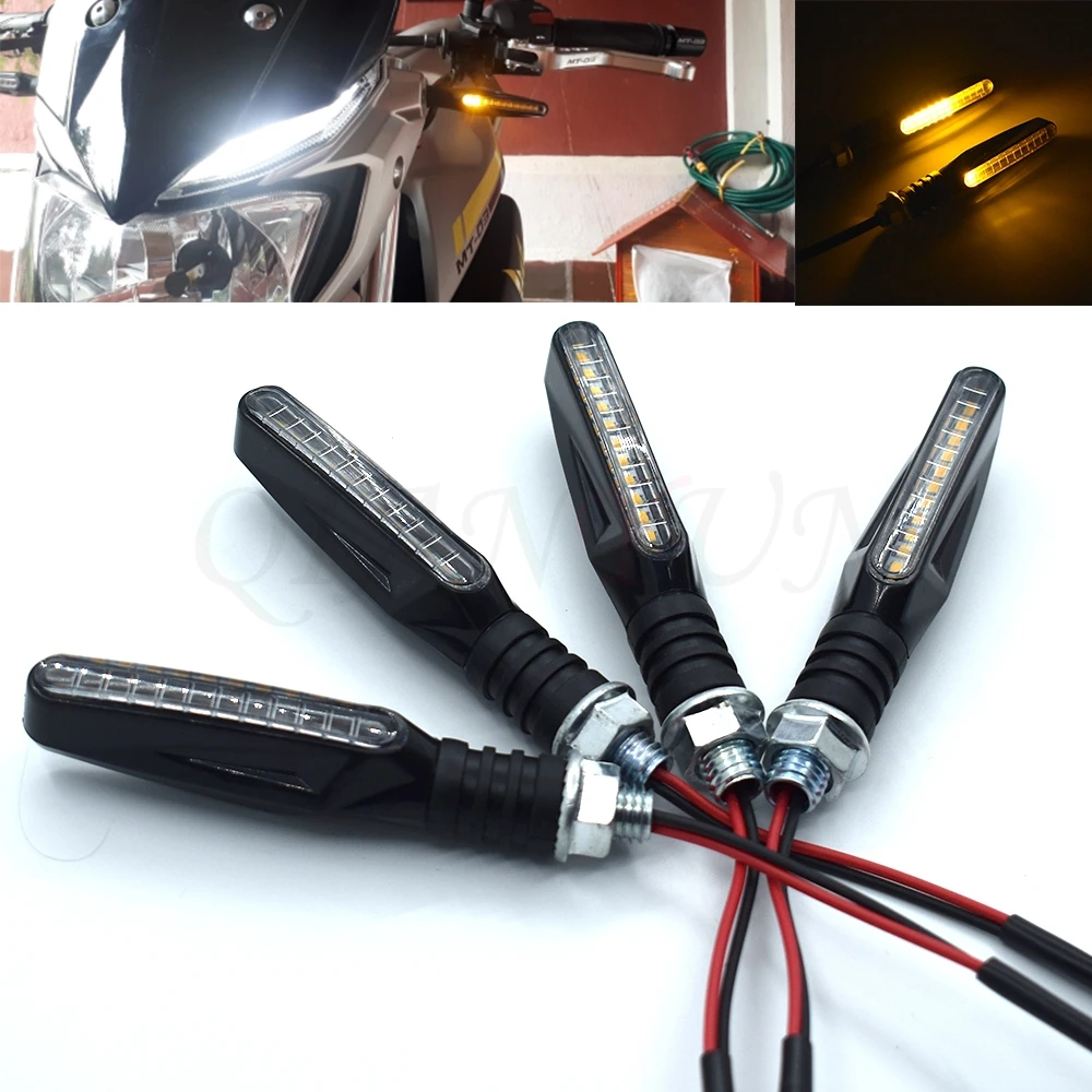 Universal Motorcycle LED Flexible Flow Steering Signal Indicator Amber Light for Kawasaki ZZR600 ZX6R ZX636R ZX6RR ZX9R ZX10R
Universal Motorcycle LED Flexible Flow Steering Signal Indicator Amber Light for Kawasaki ZZR600 ZX6R ZX636R ZX6RR ZX9R ZX10R