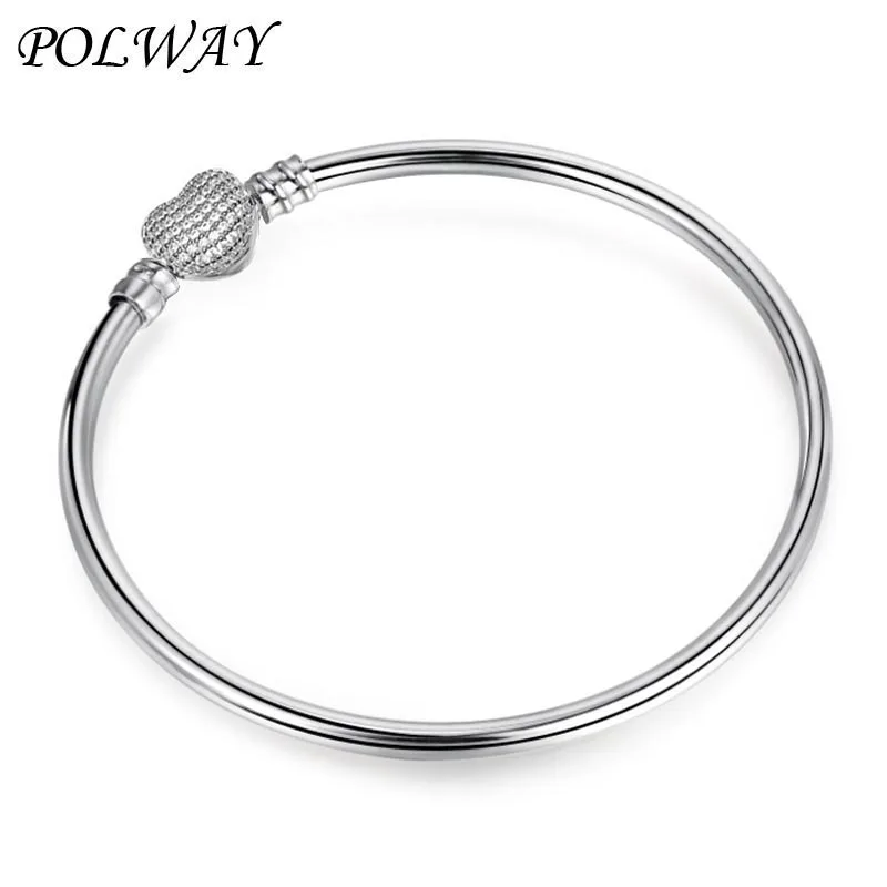 European Original New Crystal Heart Shape Charm Bracelet Bangles For Women Fit pan Bracelets Bangles Jewelry Gift
European Original New Crystal Heart Shape Charm Bracelet Bangles For Women Fit pan Bracelets Bangles Jewelry Gift