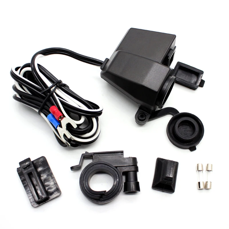 Nuoxintr 2.1A Weatherproof Motorcycle USB Cell phone GPS Cigarette Lighter Charger for 12V Harley Suzuki Yamaha Kawasaki BMW