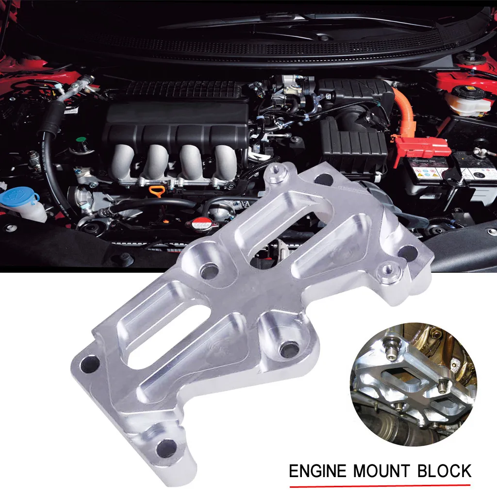 Main Car Engine Motor Mount Block Girdle B Series B16 B17 B18 B20 Swap For Honda POLISHED SILVER BILLET car accessories Good 8Z |