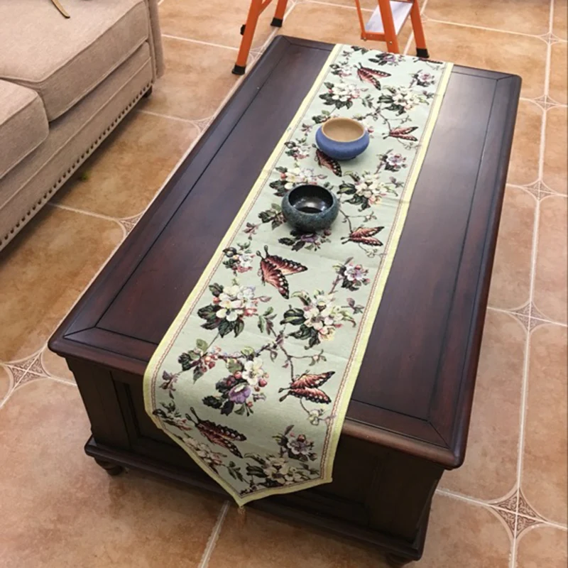 American Style Butterfly Flower Table Runner with Tassel Polyester Cotton Rustic Home Party Decoration Table Cloth
American Style Butterfly Flower Table Runner with Tassel Polyester Cotton Rustic Home Party Decoration Table Cloth