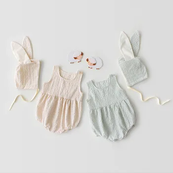 2019 Korean Style Girls Plaid Cotton Rompers Summer Cotton Kids Jumpsuit With Hat 0-3 Years
2019 Korean Style Girls Plaid Cotton Rompers Summer Cotton Kids Jumpsuit With Hat 0-3 Years