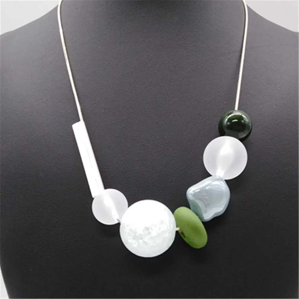 Big Ball Ceramic Geometric Trendy Neon Blue Purple Fashion Charms Pendant Choker Statement Necklace Women Sweater Chain Jewelry
Big Ball Ceramic Geometric Trendy Neon Blue Purple Fashion Charms Pendant Choker Statement Necklace Women Sweater Chain Jewelry
