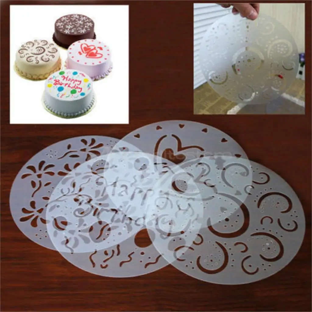 4pcs Baking Fondant Cake Stencil Template Mold Birthday Spiral Decoration cake biscuit stencil bakery tool fondant mold Bakeware
4pcs Baking Fondant Cake Stencil Template Mold Birthday Spiral Decoration cake biscuit stencil bakery tool fondant mold Bakeware