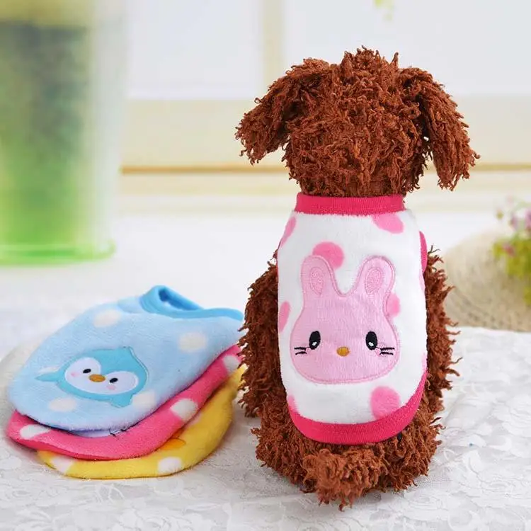Soft Warm Small Dog Cat Coat Puppy Pet Clothes Fashion Double Thick Milk Puppy Teacup Dog Vest T Shirt Clothing Cheap Pet Apparel Wholesale20