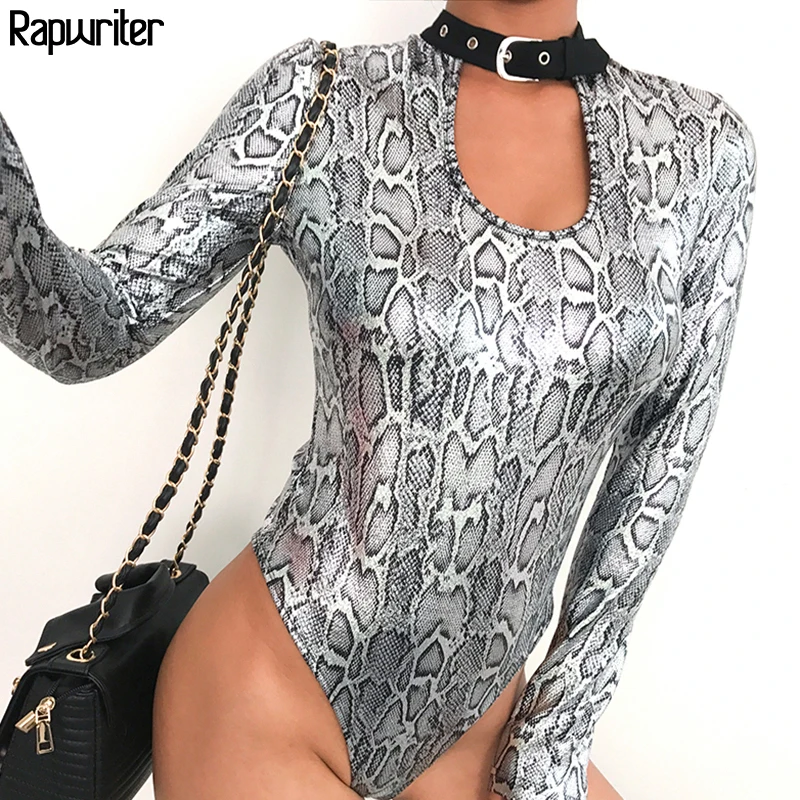 Rapwriter Sexy Backless Skinny Choker Silver Snake Skin Bodysuits Women 2019 Spring Long Sleeve Bodycon Open Crotch Bodysuit
Rapwriter Sexy Backless Skinny Choker Silver Snake Skin Bodysuits Women 2019 Spring Long Sleeve Bodycon Open Crotch Bodysuit