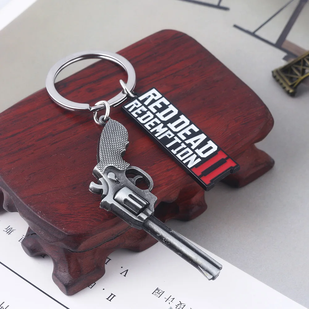 Game Red Dead: Redemption 2 Keychain West Cowboy 3D Gun Letter Pendant Key rings Women Men Fashion Jewelry
Game Red Dead: Redemption 2 Keychain West Cowboy 3D Gun Letter Pendant Key rings Women Men Fashion Jewelry