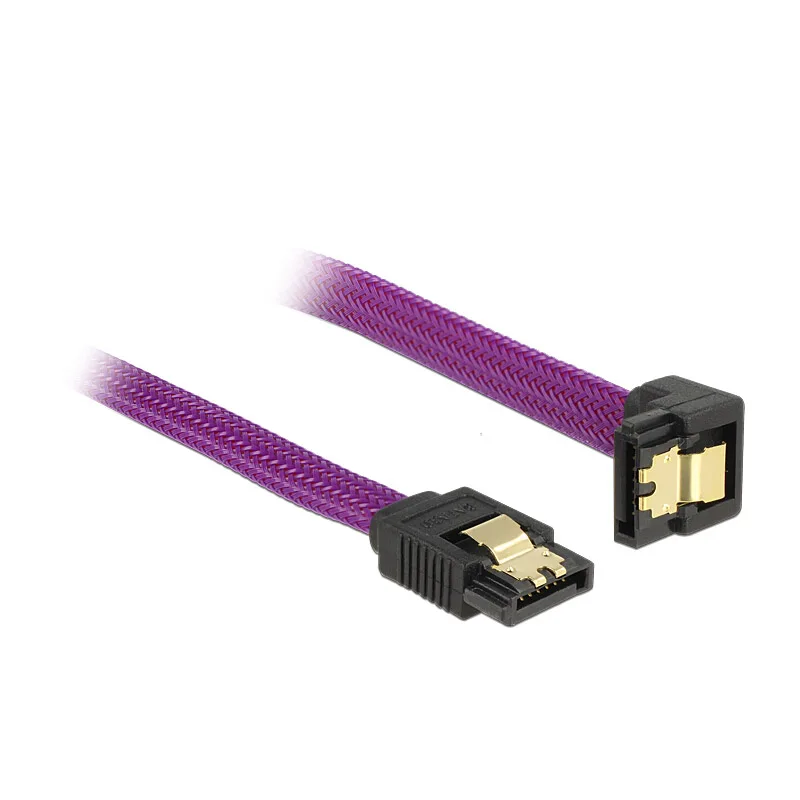Purple Sleeved 18 inch Premium 180 to 90 degree 6Gb/s SATA3 DATA cable w/ latch Locking for SATAIII HDD Hard Drive Disk/ SSD
Purple Sleeved 18 inch Premium 180 to 90 degree 6Gb/s SATA3 DATA cable w/ latch Locking for SATAIII HDD Hard Drive Disk/ SSD