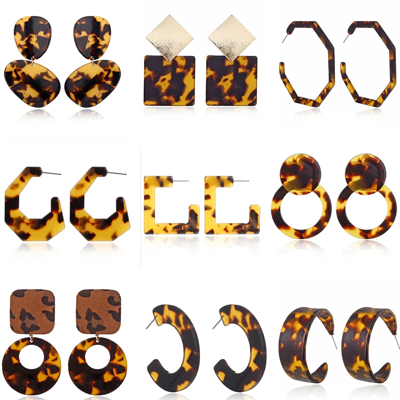 Leopard Print Geometric Big Hollow Punk Earrings for Women Earrings Brown Acrylic Tortoiseshell Earrings Jewelry Christmas Gifts
Leopard Print Geometric Big Hollow Punk Earrings for Women Earrings Brown Acrylic Tortoiseshell Earrings Jewelry Christmas Gifts