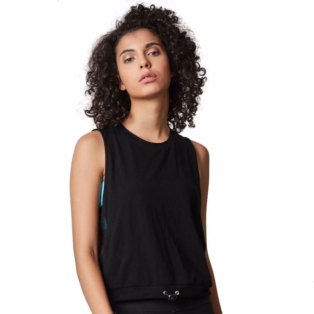 Women Back Hollow Out Round Neck Running Sports Vest Gym Sleeveless Shirts Drawstring Hem Breathable Mesh Yoga Fitness Tank Top
Women Back Hollow Out Round Neck Running Sports Vest Gym Sleeveless Shirts Drawstring Hem Breathable Mesh Yoga Fitness Tank Top