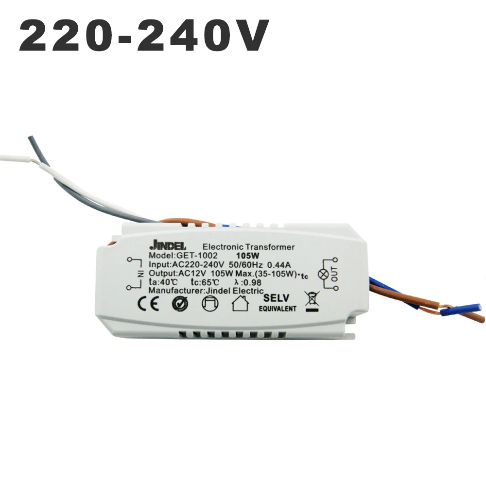 AC 220V To AC 12V Electronic Transformer 60W 105W 120W 160w CE Lighting Transformers For G4 Crystal Lamp Halogen Light Bead
AC 220V To AC 12V Electronic Transformer 60W 105W 120W 160w CE Lighting Transformers For G4 Crystal Lamp Halogen Light Bead