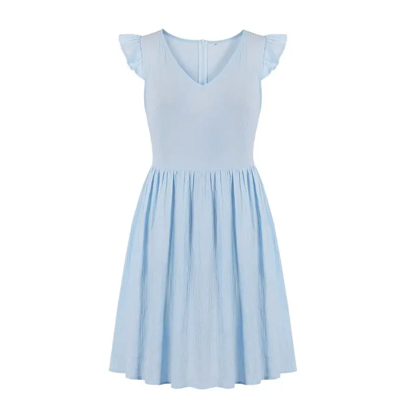 Summer Office Ladies Gothic Plus Size Party Blue Women Mini Dresses Plain Pleated Sweet Vintage Female Goth Retro Sexy Dress
Summer Office Ladies Gothic Plus Size Party Blue Women Mini Dresses Plain Pleated Sweet Vintage Female Goth Retro Sexy Dress