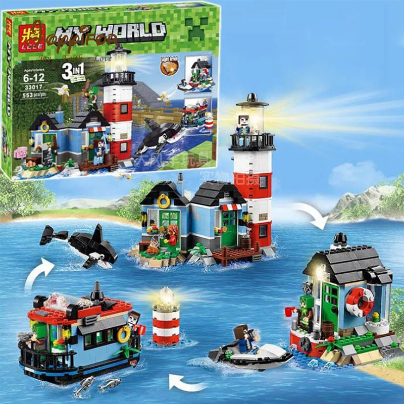 Joyyifor 3IN1 My World Lighthouse Hut Whale Building Blocks Compatible LegoINGlys Figures Bricks Action Toys For Children Gift
Joyyifor 3IN1 My World Lighthouse Hut Whale Building Blocks Compatible LegoINGlys Figures Bricks Action Toys For Children Gift