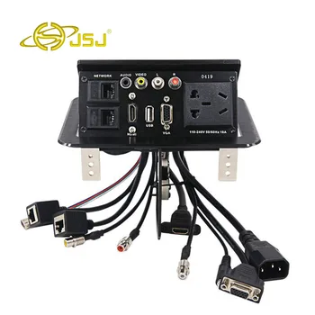JSJ Multi-function pneumatic pop-up desktop socket HDMI + VGA + 3.5 audio + AV multimedia information plug line office box
JSJ Multi-function pneumatic pop-up desktop socket HDMI + VGA + 3.5 audio + AV multimedia information plug line office box