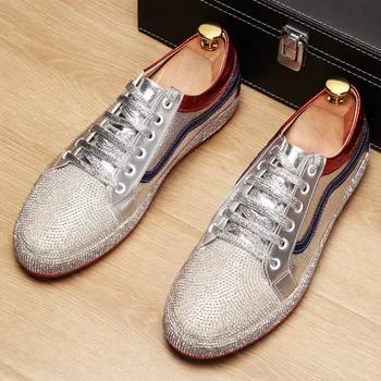 European Style Men's Loafers Shoes Summer Breathable Men's Shoes Sports Casual Sneakers Luxury Fashion Rhinestone Men Boat Shoes
European Style Men's Loafers Shoes Summer Breathable Men's Shoes Sports Casual Sneakers Luxury Fashion Rhinestone Men Boat Shoes