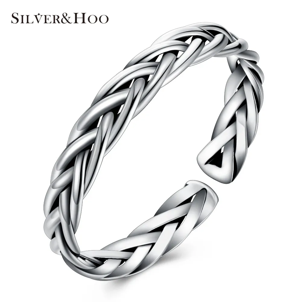 SILVERHOO Authentic 999 Sterling Silver Multi-weaving Bangles for Women Engagement Bracelets Popular Fine Jewelry Gift for Lady
SILVERHOO Authentic 999 Sterling Silver Multi-weaving Bangles for Women Engagement Bracelets Popular Fine Jewelry Gift for Lady
