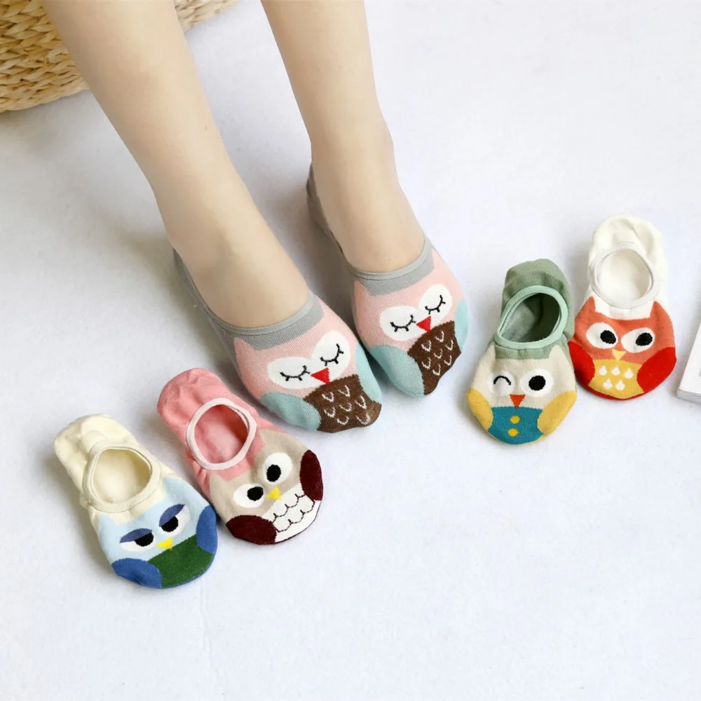 5 Pairs Summer Cute Cartoon Owl Silicone Antiskid Invisible Socks Ankle Cotton Socks Women Boat Sock Slippers Happy Funny Socks
5 Pairs Summer Cute Cartoon Owl Silicone Antiskid Invisible Socks Ankle Cotton Socks Women Boat Sock Slippers Happy Funny Socks