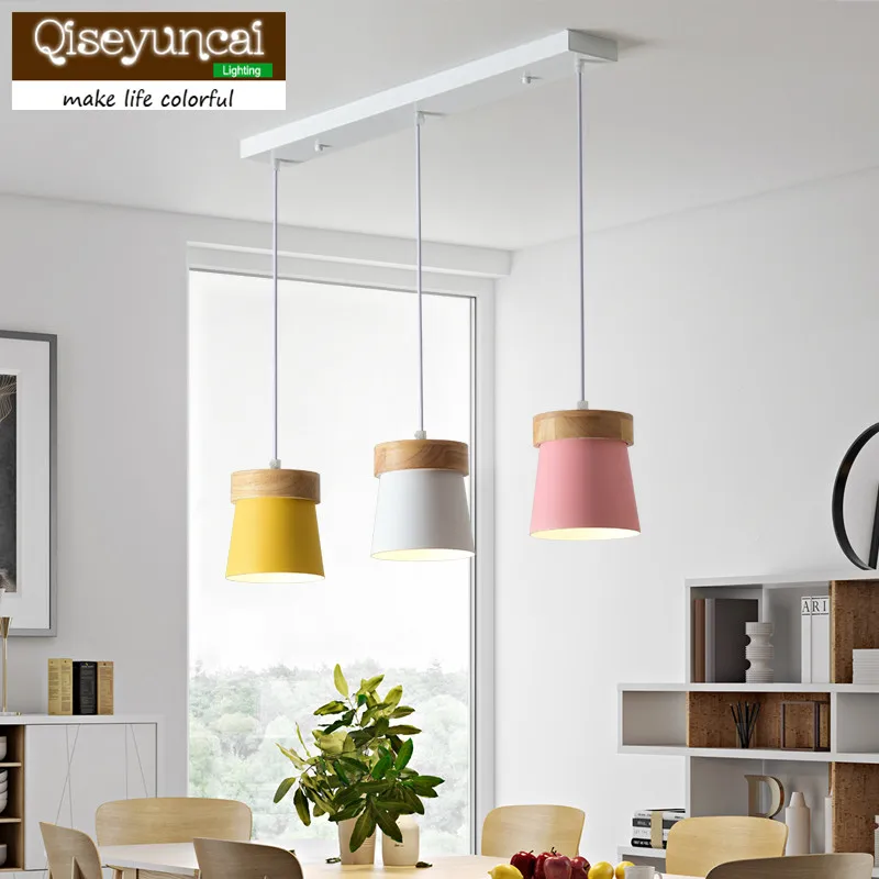 Qiseyuncai Nordic logs simple three-head restaurant E27 chandelier color bar counter dining hall corridor bedroom study lamp
Qiseyuncai Nordic logs simple three-head restaurant E27 chandelier color bar counter dining hall corridor bedroom study lamp