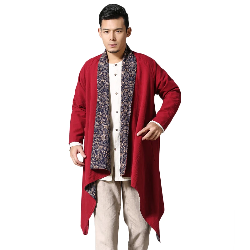 LZJN 2019 Spring Autumn Trench Coat Mens Overcoat Kimono Cotton Linen Shirt Reversible Windbreaker Casual Blouse Ethnic Clothes
LZJN 2019 Spring Autumn Trench Coat Mens Overcoat Kimono Cotton Linen Shirt Reversible Windbreaker Casual Blouse Ethnic Clothes
