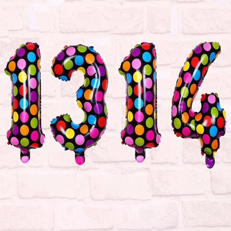 16inch Dot Printed Number Foil Balloon Wave Point Digit Helium Balloons Wedding Birthday Decoration Air Balloon Party Supplies
16inch Dot Printed Number Foil Balloon Wave Point Digit Helium Balloons Wedding Birthday Decoration Air Balloon Party Supplies