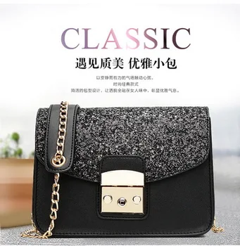 by dhl or ems 20pcs Fashion Women Sequined Messenger Bag Quality Leather Women's Flap Bag Chain Strap Female Shoulder Bag
by dhl or ems 20pcs Fashion Women Sequined Messenger Bag Quality Leather Women's Flap Bag Chain Strap Female Shoulder Bag