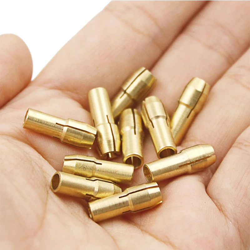 10pcs 0.5 0.8 1.6 2.4 3.2mm Brass Collet Mini Drill Chuck for Dremel Rotary Drill Lock Nut Tool Electric Grinder Copper Chuck
10pcs 0.5 0.8 1.6 2.4 3.2mm Brass Collet Mini Drill Chuck for Dremel Rotary Drill Lock Nut Tool Electric Grinder Copper Chuck