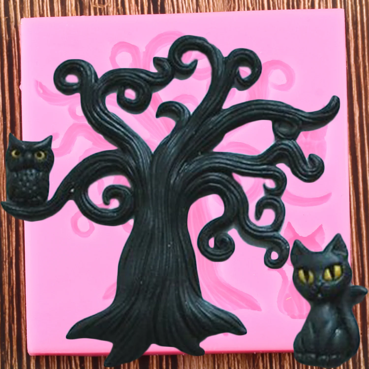 Halloween Tree Silicone Molds Tree Branch Owl Cat Fondant Cake Decorating Tools Polymer Clay Candy Chocolate Gumpaste Moulds
Halloween Tree Silicone Molds Tree Branch Owl Cat Fondant Cake Decorating Tools Polymer Clay Candy Chocolate Gumpaste Moulds
