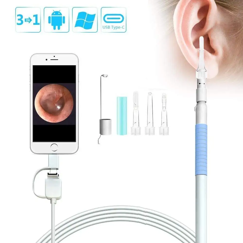 USB Endoscope Camera 1.3MP Mini Visual Ear Cleaning Spoon Otoscope Medical Nose Endoscope For Android PC Health Care
USB Endoscope Camera 1.3MP Mini Visual Ear Cleaning Spoon Otoscope Medical Nose Endoscope For Android PC Health Care