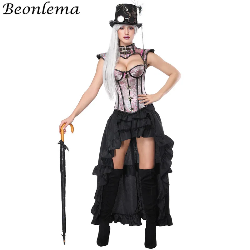 Beonlema Women Cosplay Corset Set Blue Corset Kawaii Pink Bustiers Sexy Black Long Elastic Skirt Overbust Corset Tops
Beonlema Women Cosplay Corset Set Blue Corset Kawaii Pink Bustiers Sexy Black Long Elastic Skirt Overbust Corset Tops