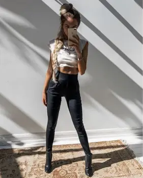 HOT New Women's Sexy Zipper Leather Skinny Stretch Slim High Waist Trousers Pencil Pants
HOT New Women's Sexy Zipper Leather Skinny Stretch Slim High Waist Trousers Pencil Pants