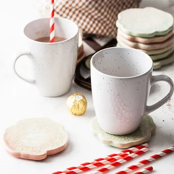 

Europe Style Creative ceramic cups and mugs with handgrip porcelain drinkware office water mug milk tea coffee mug cup dot 400ml