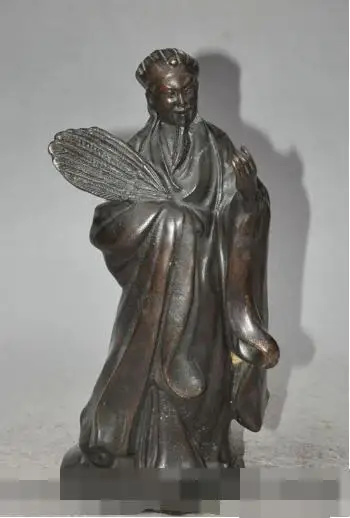 S01157 9"China Bronze Three Kingdoms militarist strategist Zhu ge Liang KongMing Statue B0403
S01157 9"China Bronze Three Kingdoms militarist strategist Zhu ge Liang KongMing Statue B0403
