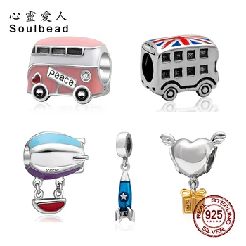 Soulbead 925 Sterling Silver Hot Air Balloon Peace Bus Charm Bead with Pink Enamel With Enamel Fit Pandora Bracelet
Soulbead 925 Sterling Silver Hot Air Balloon Peace Bus Charm Bead with Pink Enamel With Enamel Fit Pandora Bracelet