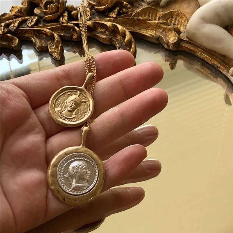 Luxury Vintage Gold Coin Necklace&Pendant Women Fashion Jewelry Boho Double Chains Choker Necklace collier
Luxury Vintage Gold Coin Necklace&Pendant Women Fashion Jewelry Boho Double Chains Choker Necklace collier