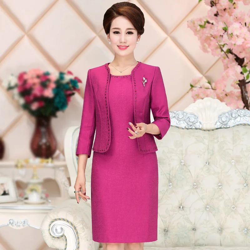 Knee Length Mother Of The Bride Suit Sheath Knee Length O-neck Cap Sleeve Lady Wedding Party Gowns With Jacket Appliques Dress
Knee Length Mother Of The Bride Suit Sheath Knee Length O-neck Cap Sleeve Lady Wedding Party Gowns With Jacket Appliques Dress