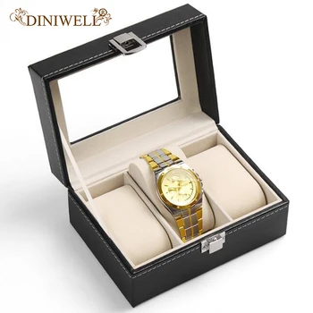DINIWELL 3 Grids Watch Display Box PU Leather Display Jewelry Case Organizer Gift Box Storage Boxes With Lock For Man Women
DINIWELL 3 Grids Watch Display Box PU Leather Display Jewelry Case Organizer Gift Box Storage Boxes With Lock For Man Women