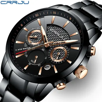 CRRJU Men's Watch 30m Waterproof Fashion Mens Watches Top Brand Luxury Steel Watch Chronograph Male Clock Saat relojes hombre
CRRJU Men's Watch 30m Waterproof Fashion Mens Watches Top Brand Luxury Steel Watch Chronograph Male Clock Saat relojes hombre