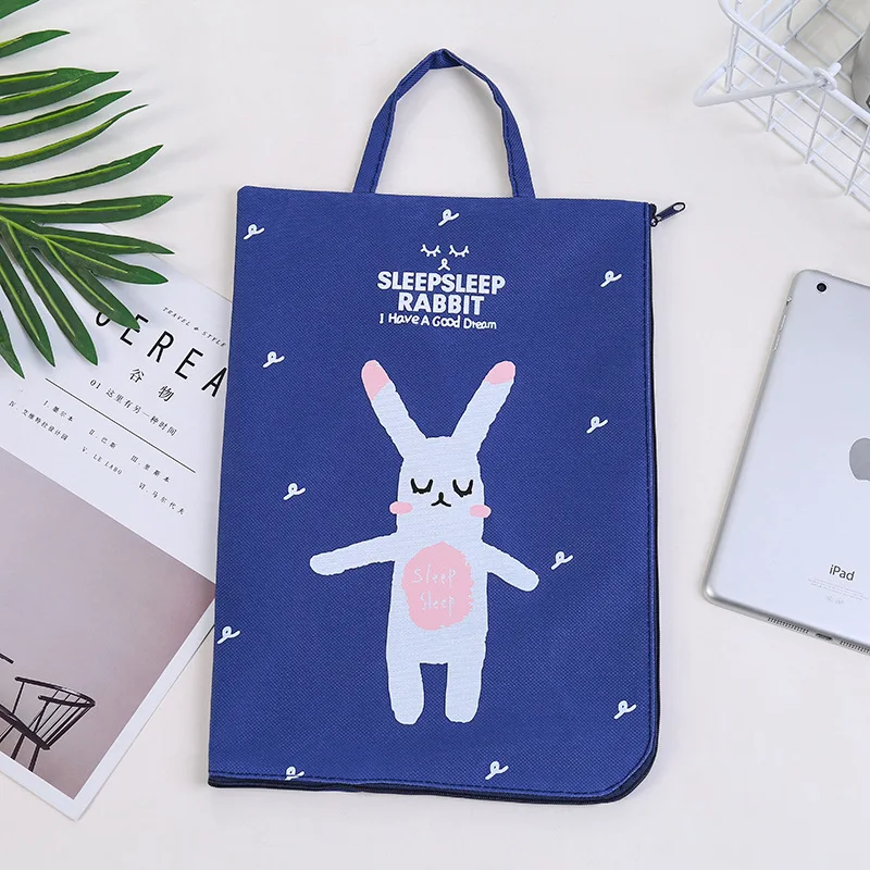 MIRUI Cartoon rabbit printed portable canvas document bag A4 stationery zipper bag student papers Filing Products
MIRUI Cartoon rabbit printed portable canvas document bag A4 stationery zipper bag student papers Filing Products