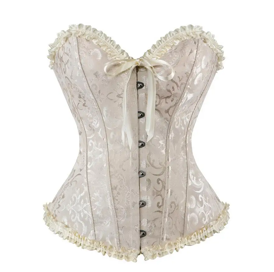 Hot Sale ! Sexy Satin Floral Gothic Lace up Boned Overbust Corset Bustier Waist Trainer Plus Size S-6XL with G-string
Hot Sale ! Sexy Satin Floral Gothic Lace up Boned Overbust Corset Bustier Waist Trainer Plus Size S-6XL with G-string