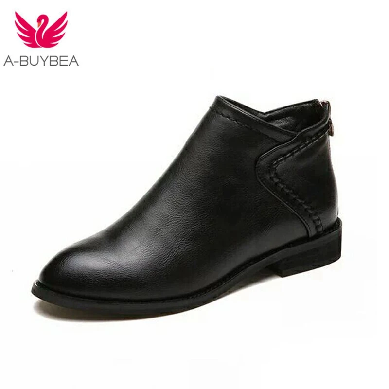 Women PU Leather Short Boots Spring Ladies Low Heels Shoes England Retro Back Zipper Ankle Booties Female Shoes Chelsea Boots
Women PU Leather Short Boots Spring Ladies Low Heels Shoes England Retro Back Zipper Ankle Booties Female Shoes Chelsea Boots