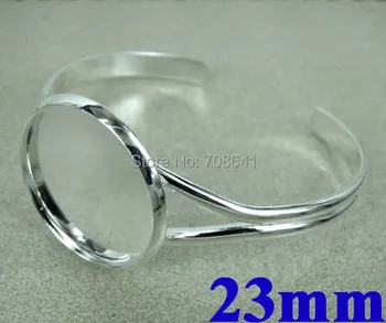 23mm Silver tone Blank Bangle Bases Settings Round Bezel tray Cabochons Brass Metal Cuff Bracelet Bangle Findings DIY Making
23mm Silver tone Blank Bangle Bases Settings Round Bezel tray Cabochons Brass Metal Cuff Bracelet Bangle Findings DIY Making