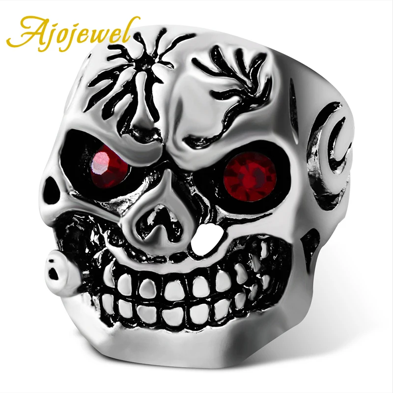 Ajojewel Size 7-10 Red/Green Crystal Eye Antique Cool Skull Men Ring Gothenic Jewelry
Ajojewel Size 7-10 Red/Green Crystal Eye Antique Cool Skull Men Ring Gothenic Jewelry