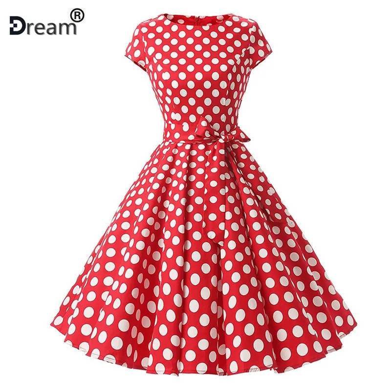 Elegant Polka Dot Dress A Line Audrey Hepburn robe Retro Swing Casual 50s 60s Retro Rockabilly Vintage Dresses Vestidos 2019
Elegant Polka Dot Dress A Line Audrey Hepburn robe Retro Swing Casual 50s 60s Retro Rockabilly Vintage Dresses Vestidos 2019