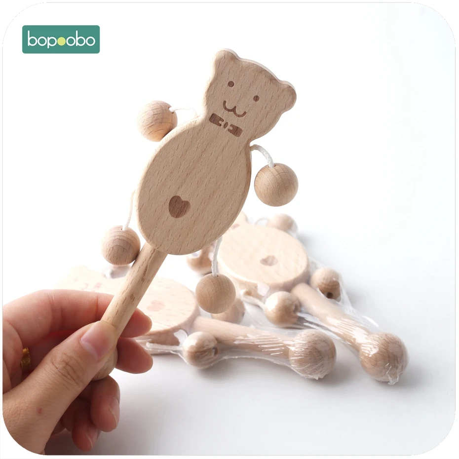 Bopoobo 1PC Baby Gift Wood Bear Rattle Teething Wooden Beads Can Chew Toy Play Gym Montessori Toys Baby Rattles Original Teether
Bopoobo 1PC Baby Gift Wood Bear Rattle Teething Wooden Beads Can Chew Toy Play Gym Montessori Toys Baby Rattles Original Teether